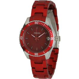 Horlogeband Fossil ES3042 Staal Rood 14mm
